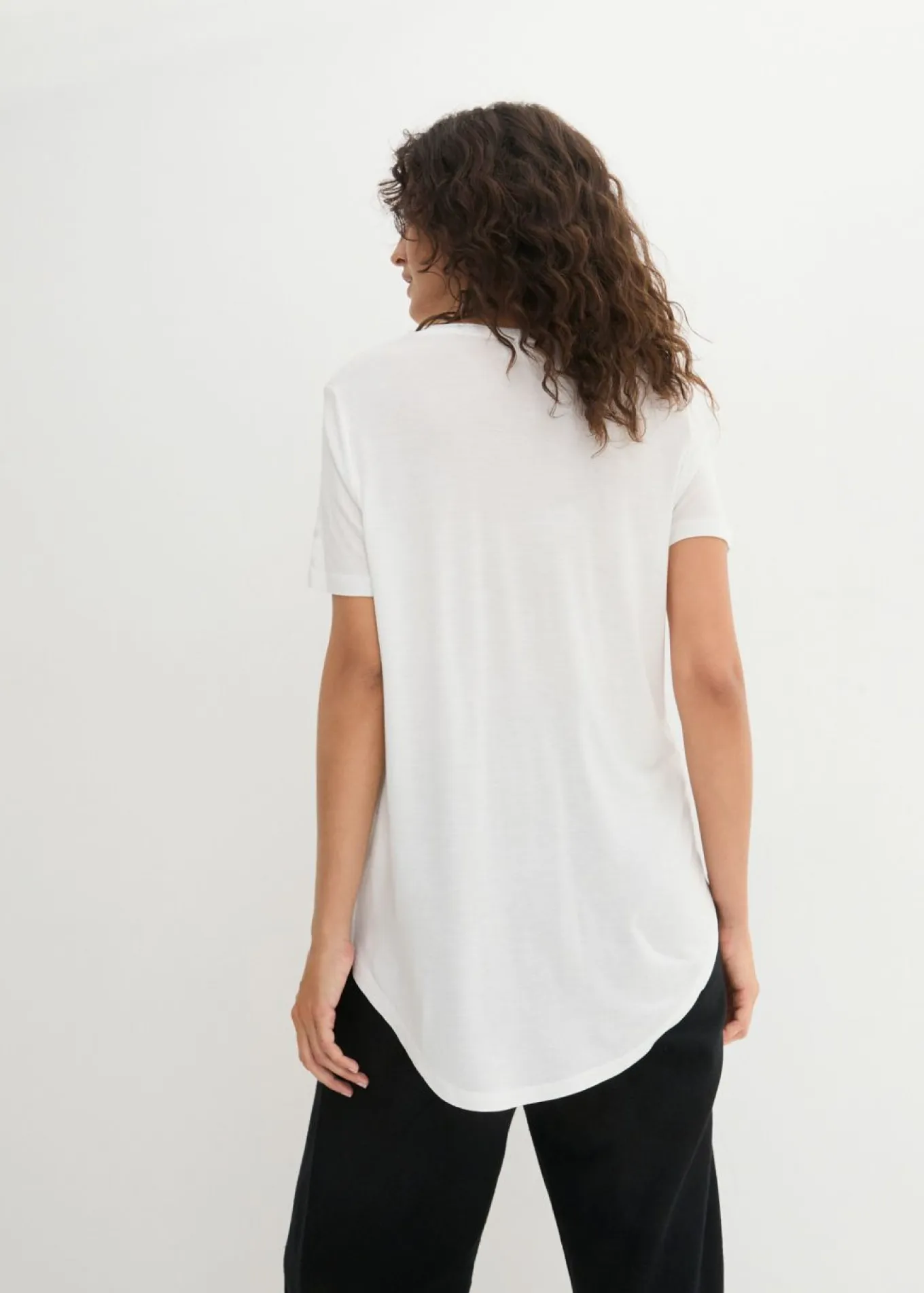 Camiseta larga de viscosa suave