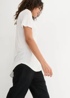 Camiseta larga de viscosa suave