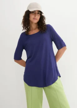 Camiseta larga de viscosa suave