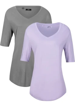 Camiseta larga de viscosa suave (2 unidades)