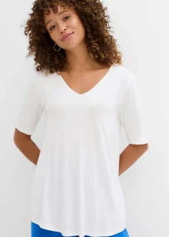 Camiseta larga de viscosa suave