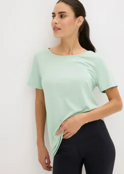 Camiseta larga deportiva con espalda abierta
