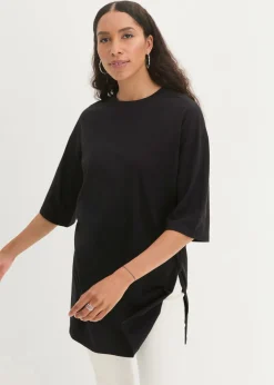 Camiseta larga holgada de algodón orgánico puro