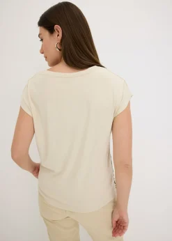 Camiseta oversize con cinta de encaje