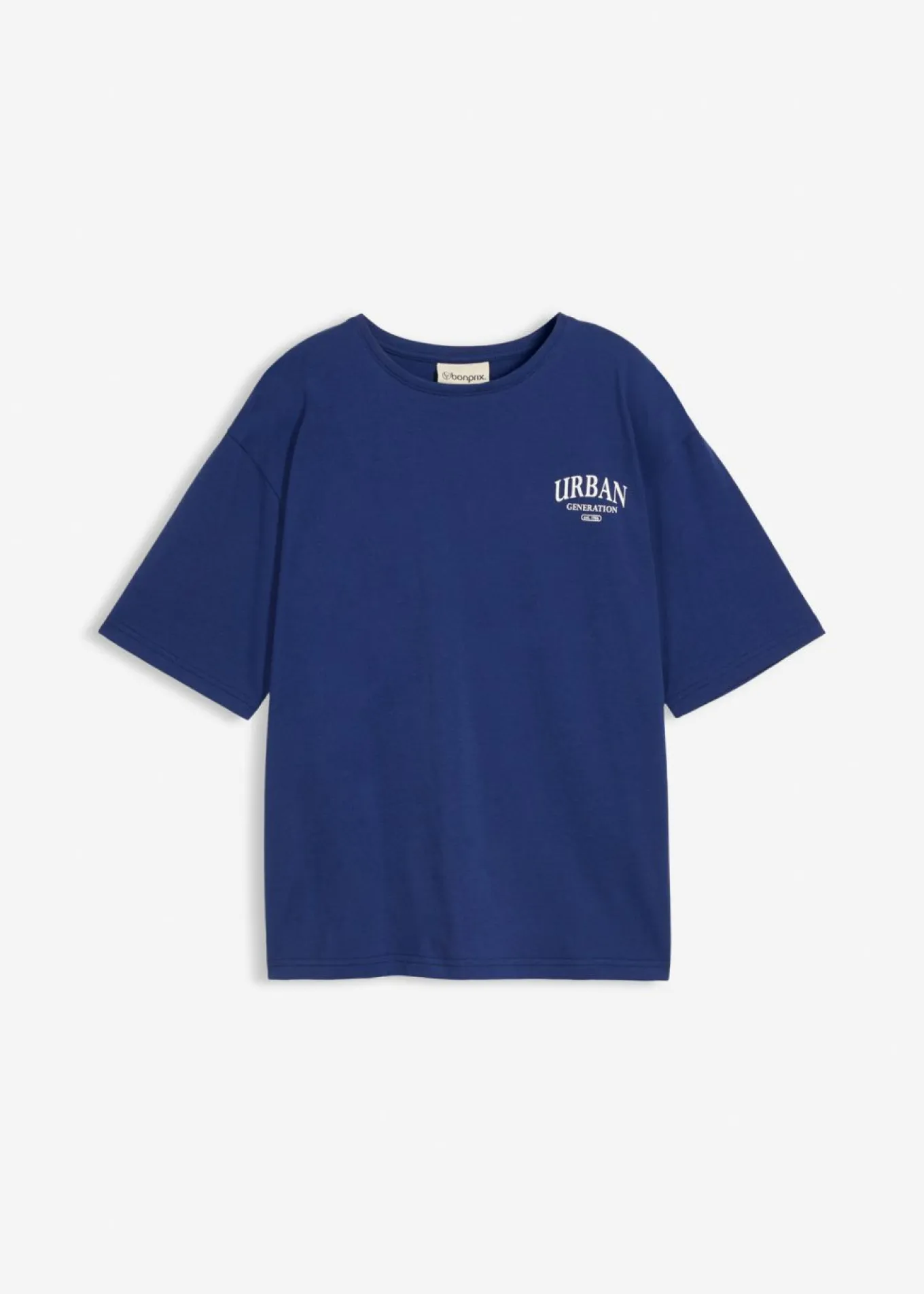 Camiseta oversize con estampado en la espalda, de algodón orgánico puro