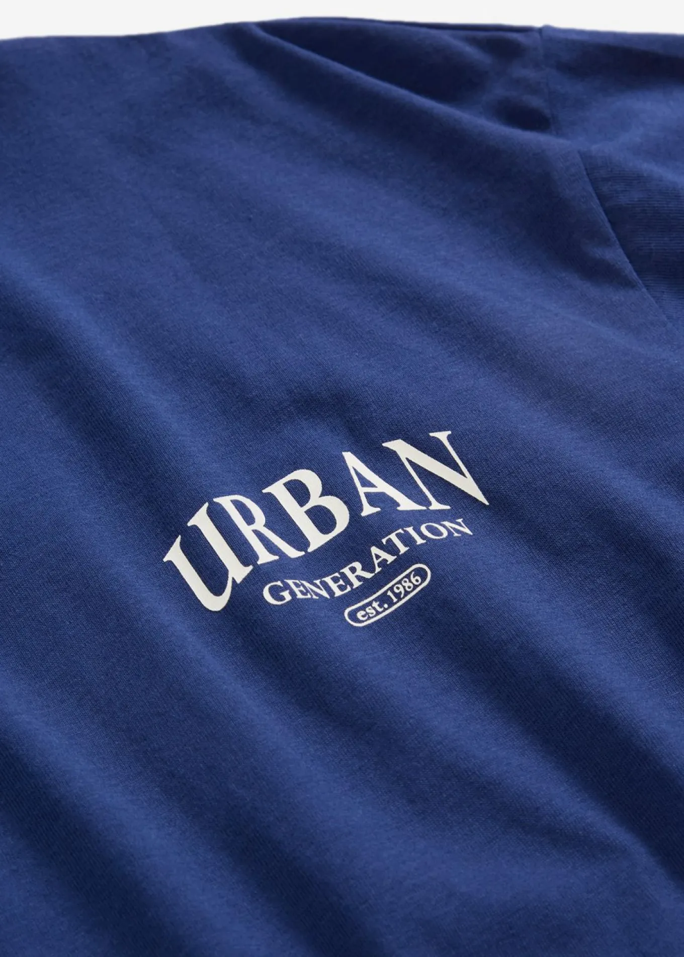 Camiseta oversize con estampado en la espalda, de algodón orgánico puro