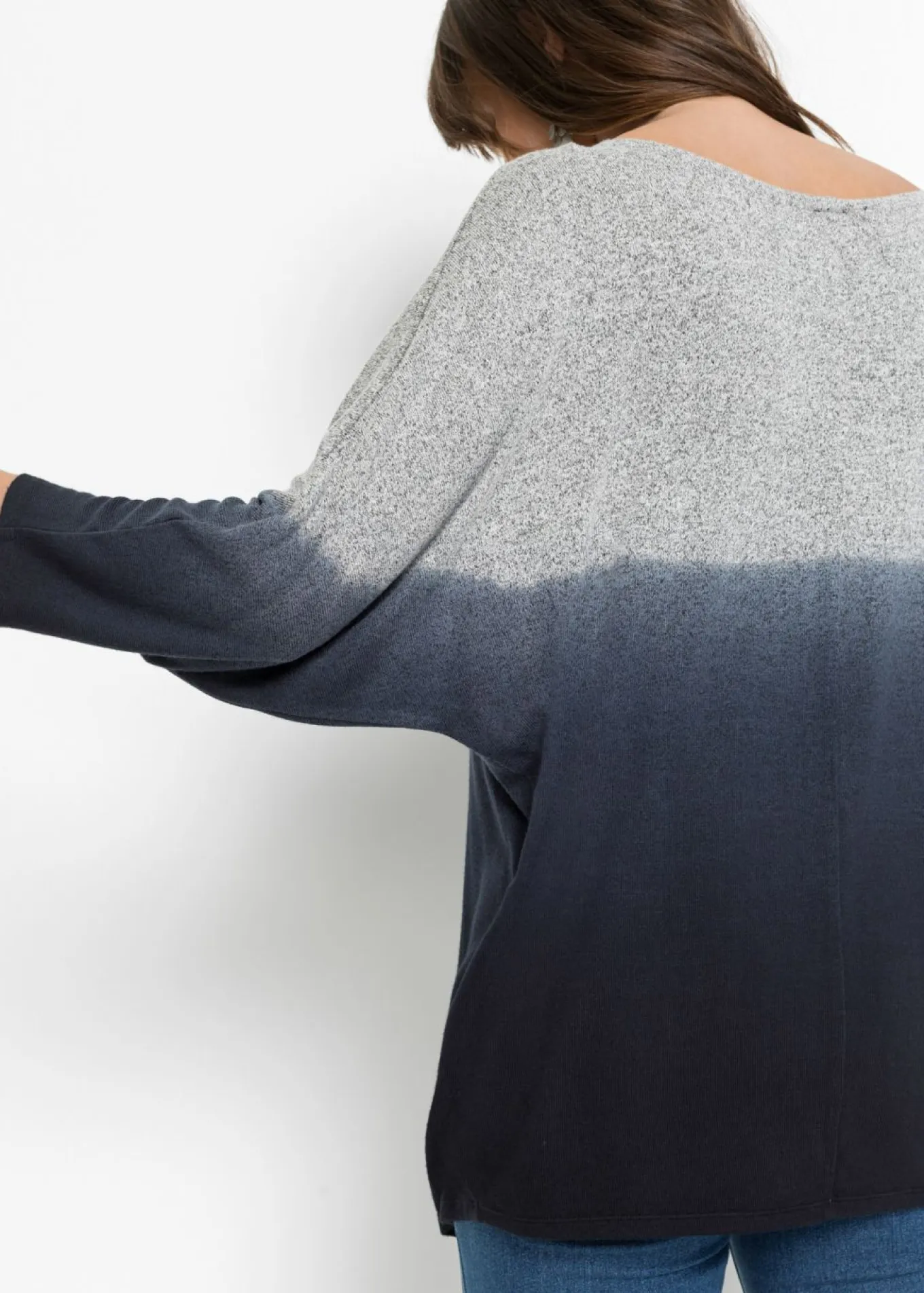 Camiseta oversize con transición de colores