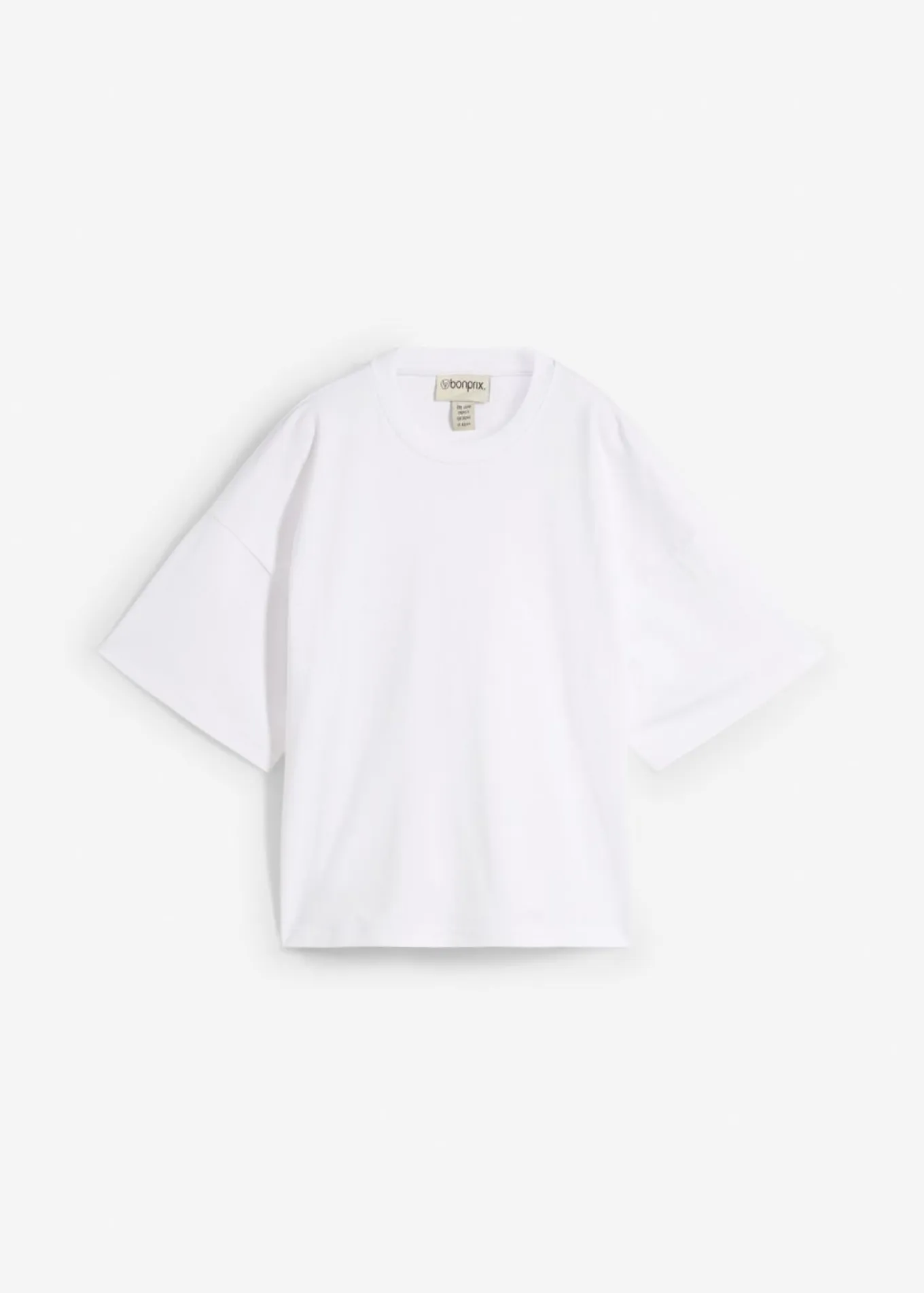 Camiseta oversize, corta, de algodón orgánico puro y pesado
