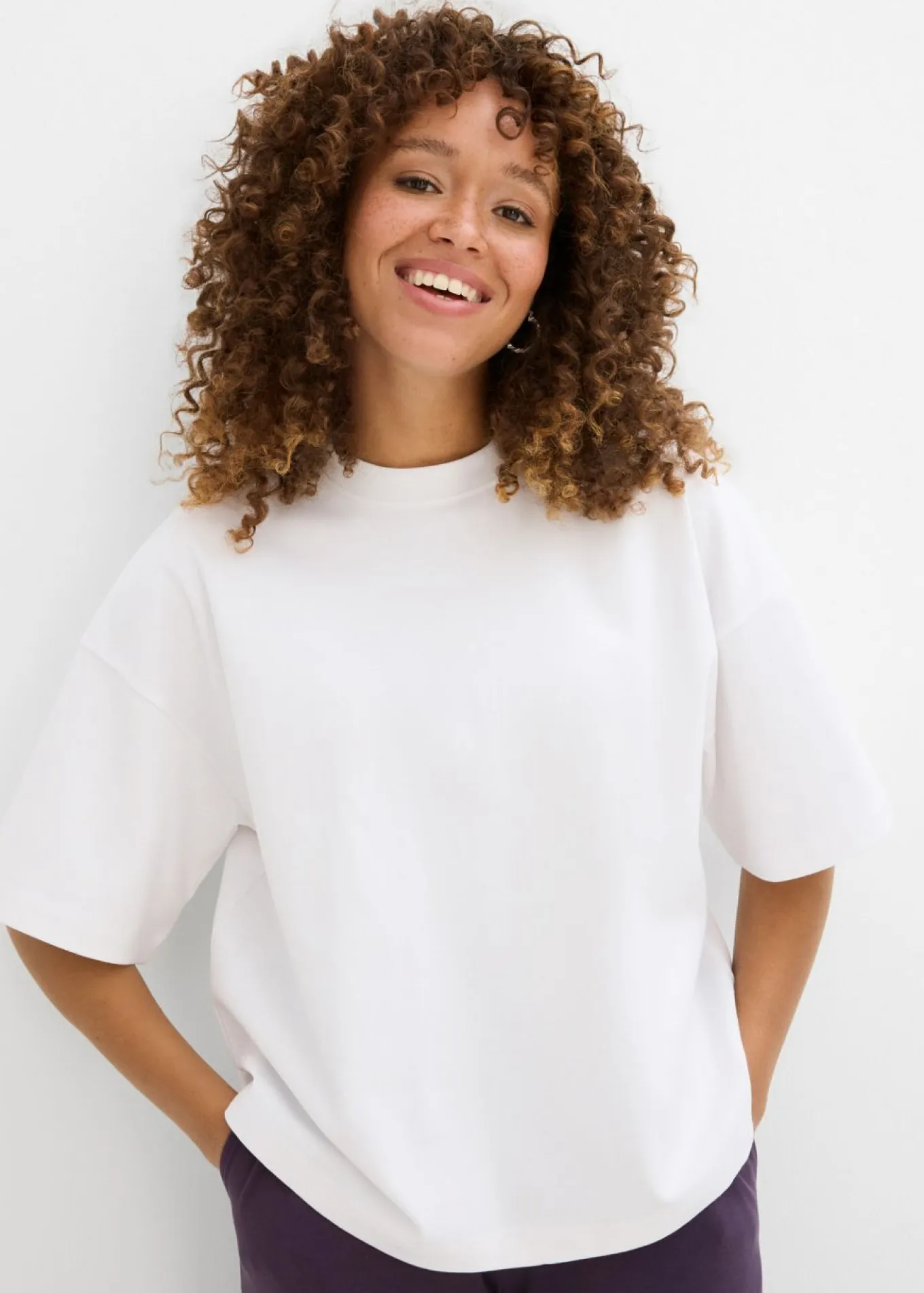 Camiseta oversize, corta, de algodón orgánico puro y pesado