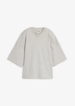 Camiseta oversize, corta, de algodón orgánico puro y pesado