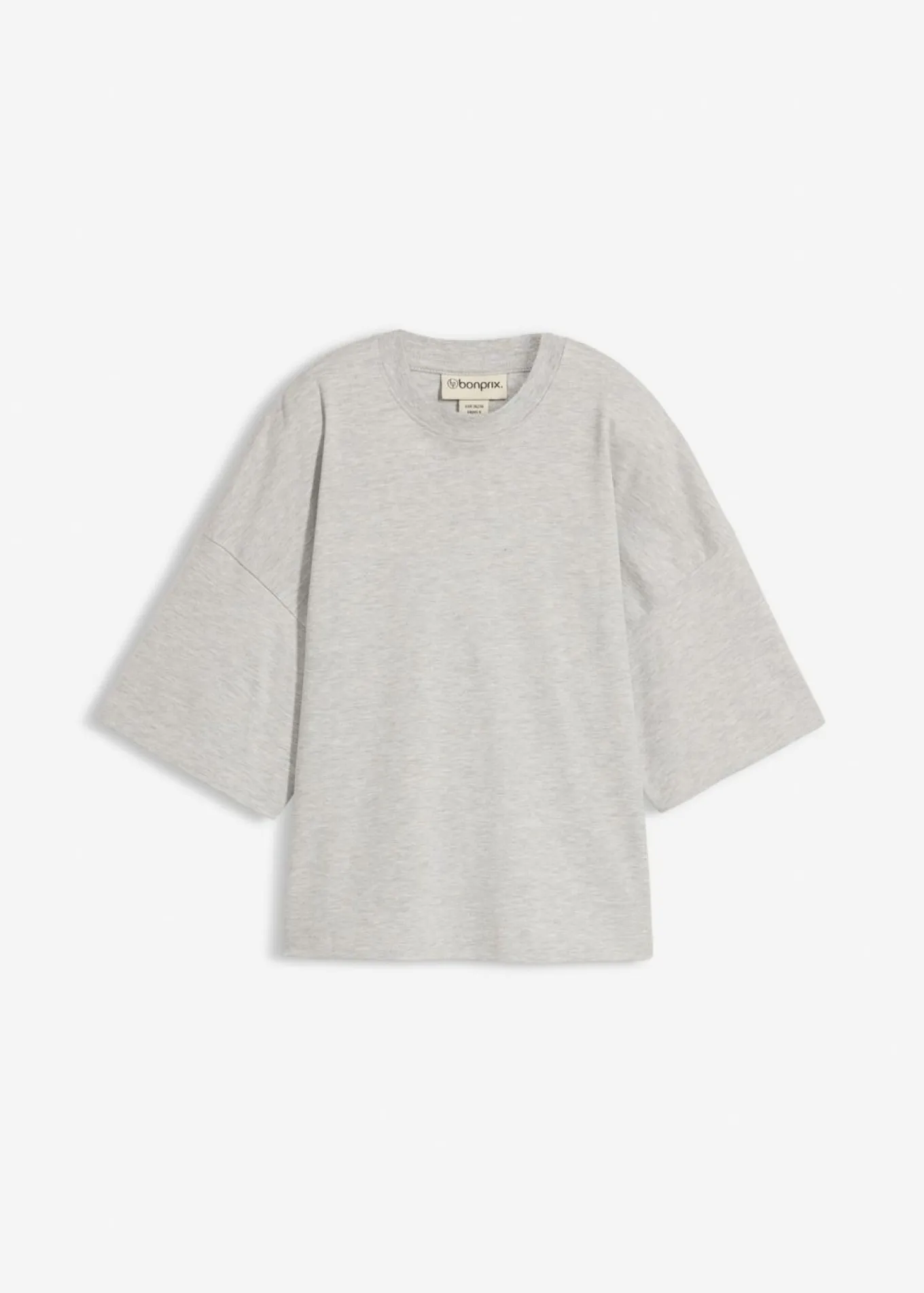 Camiseta oversize, corta, de algodón orgánico puro y pesado