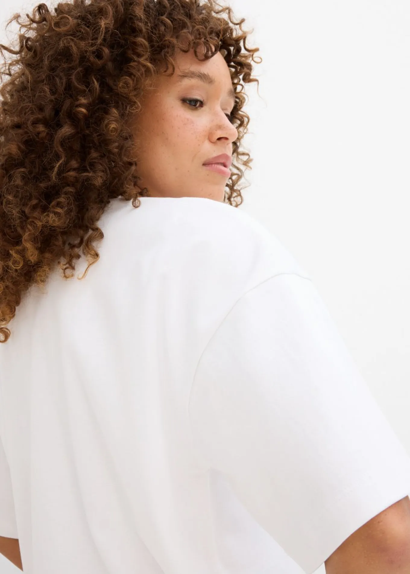 Camiseta oversize, corta, de algodón orgánico puro y pesado