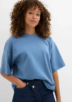Camiseta oversize, corta, de algodón orgánico puro y pesado