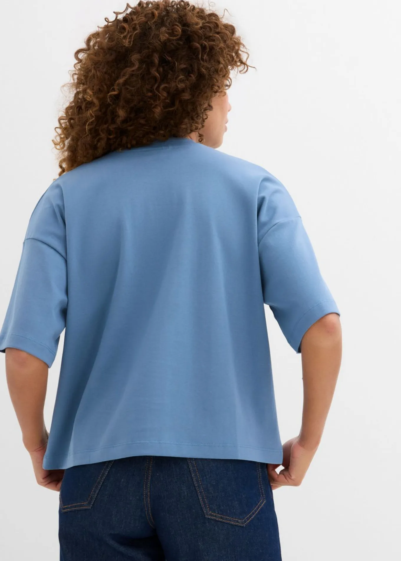 Camiseta oversize, corta, de algodón orgánico puro y pesado