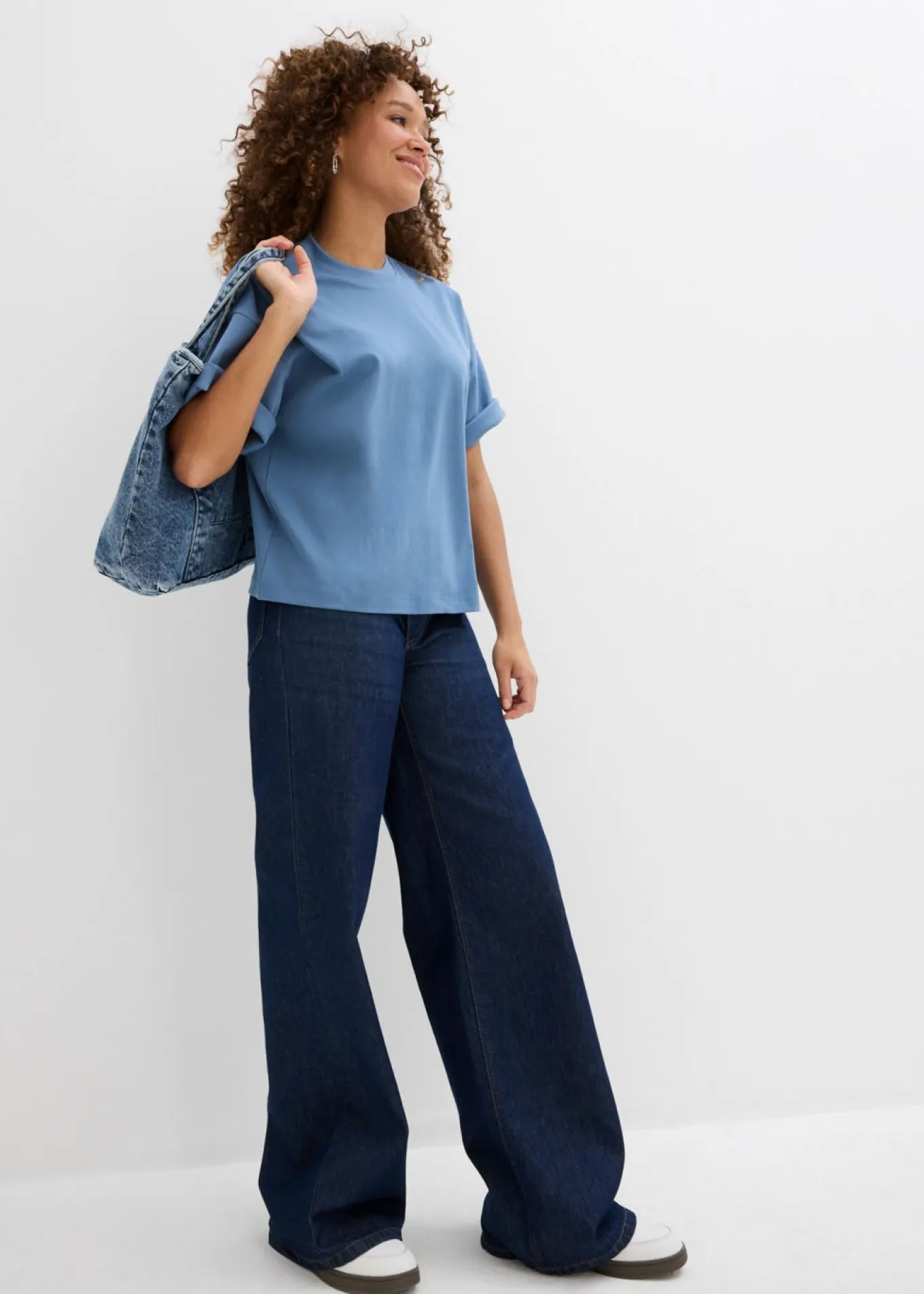 Camiseta oversize, corta, de algodón orgánico puro y pesado