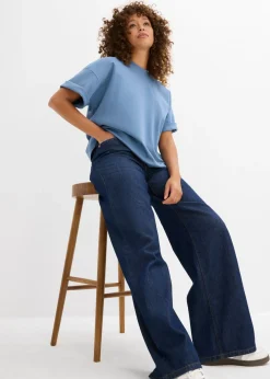 Camiseta oversize, corta, de algodón orgánico puro y pesado