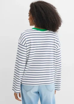 Camiseta oversize de manga larga de algodón orgánico puro