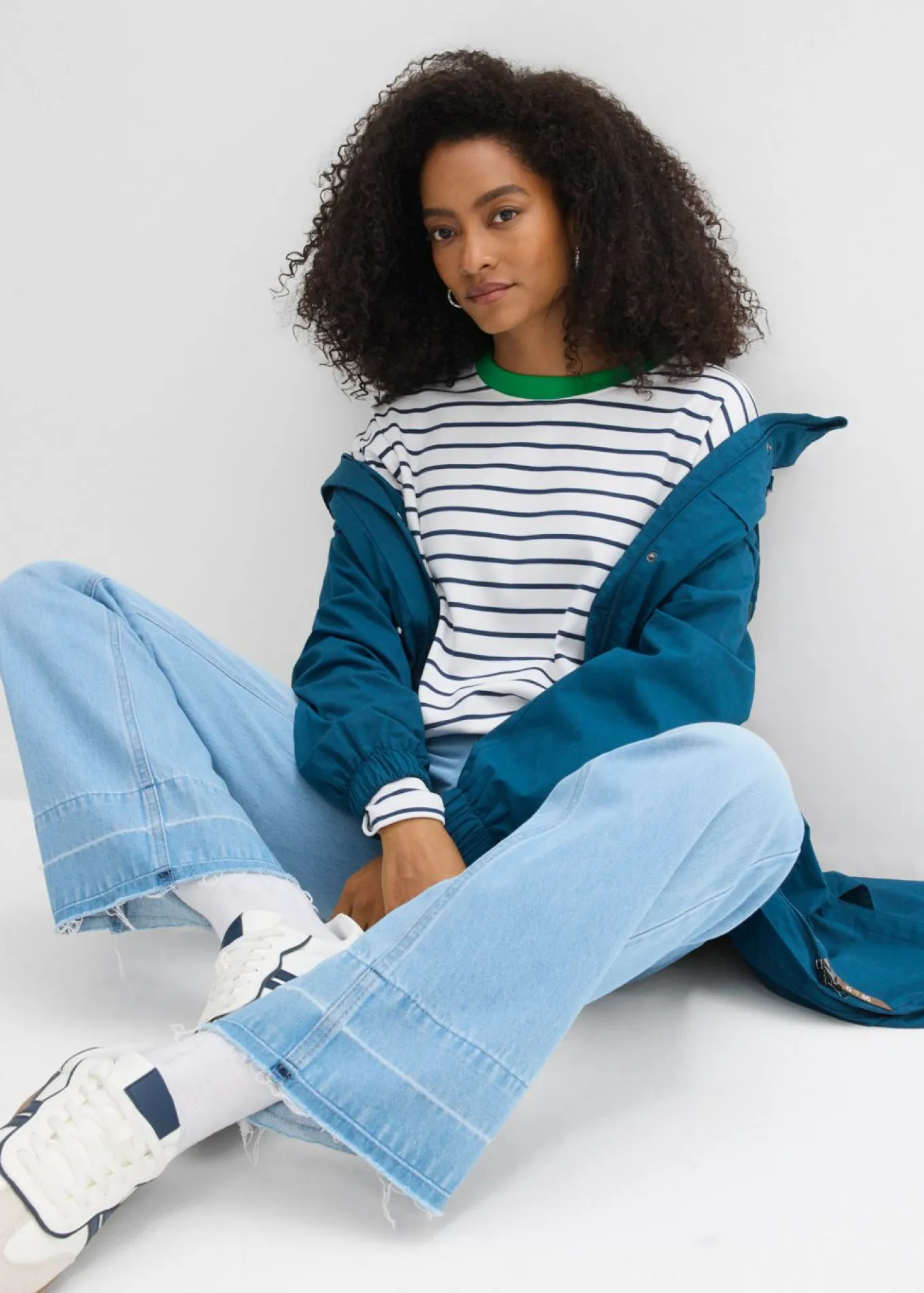 Camiseta oversize de manga larga de algodón orgánico puro