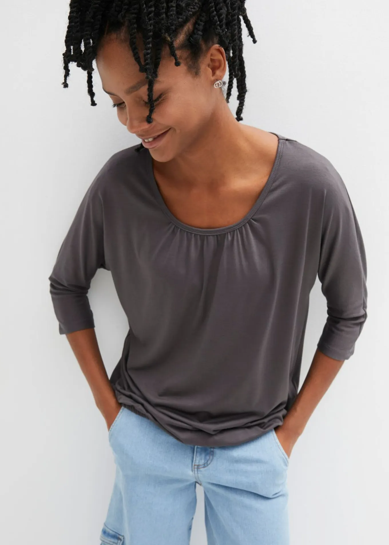 Camiseta oversize de mezcla de viscosa