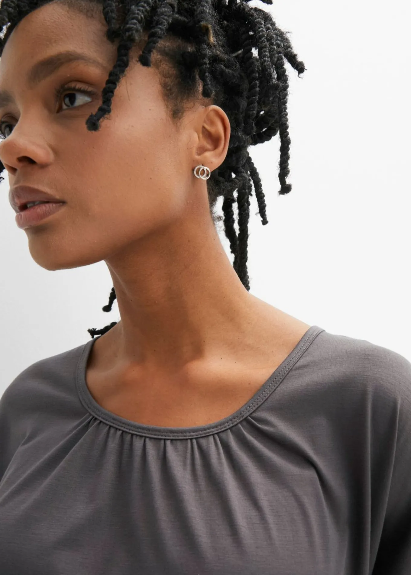Camiseta oversize de mezcla de viscosa