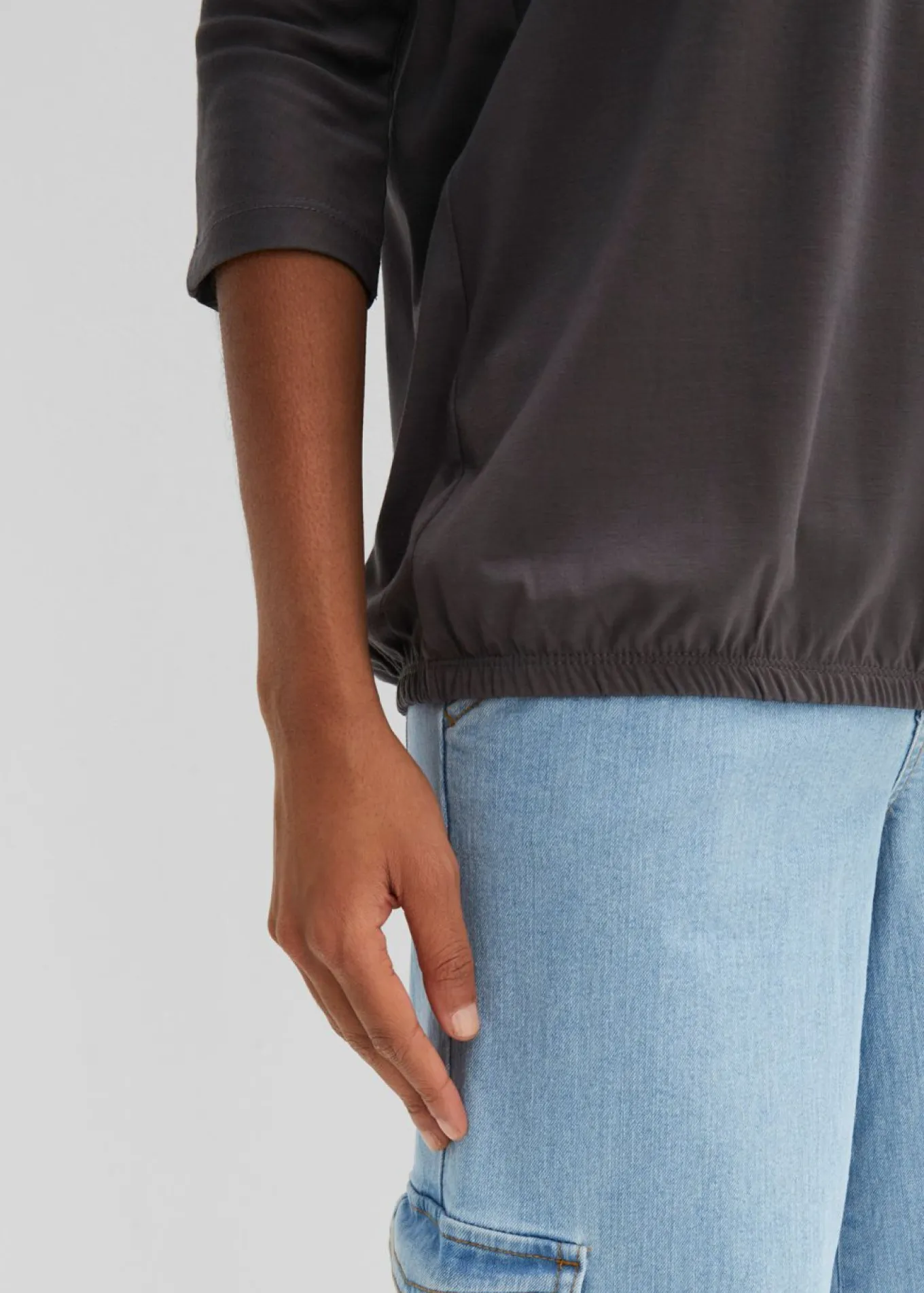 Camiseta oversize de mezcla de viscosa