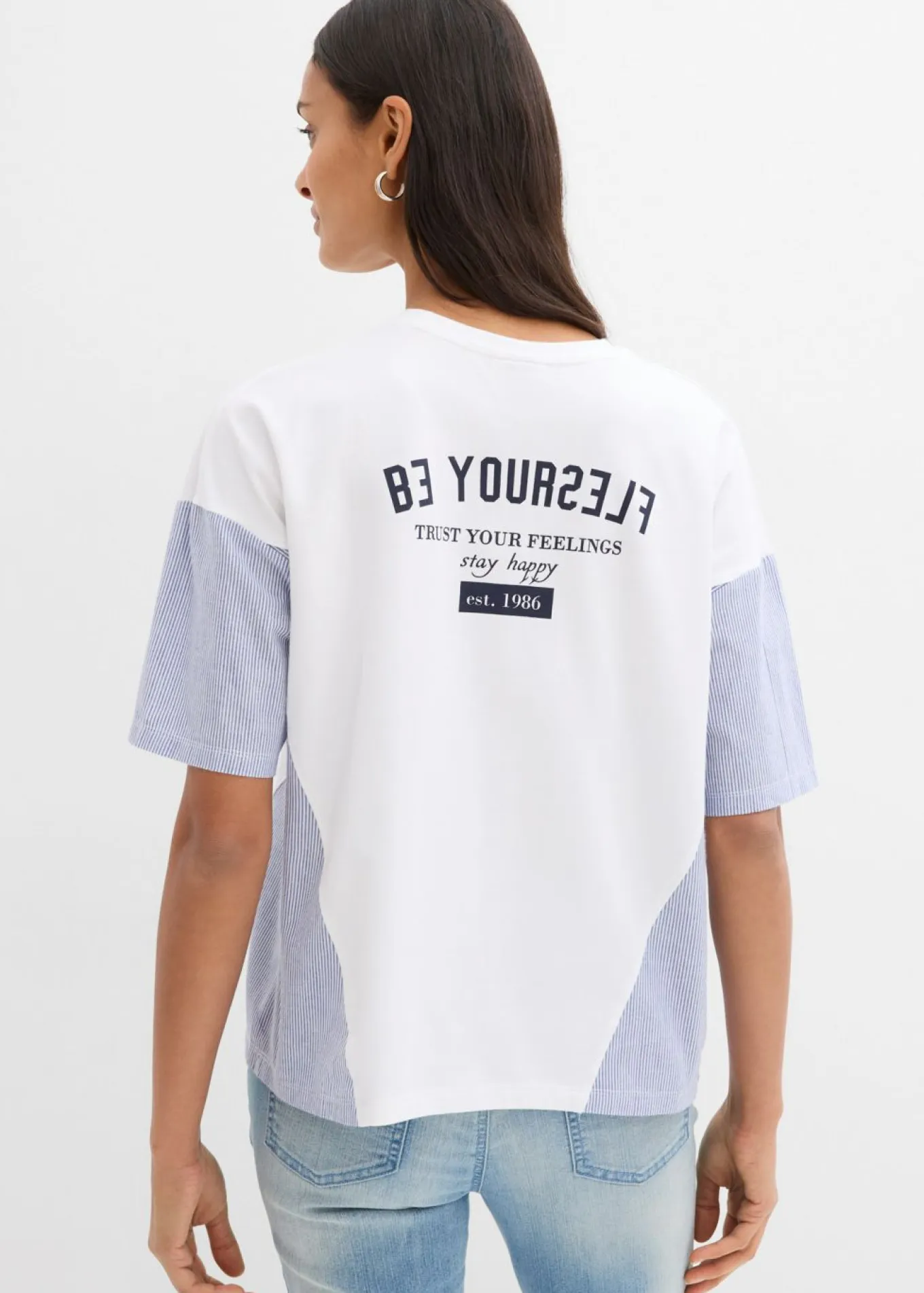 Camiseta oversize de mezcla de algodón