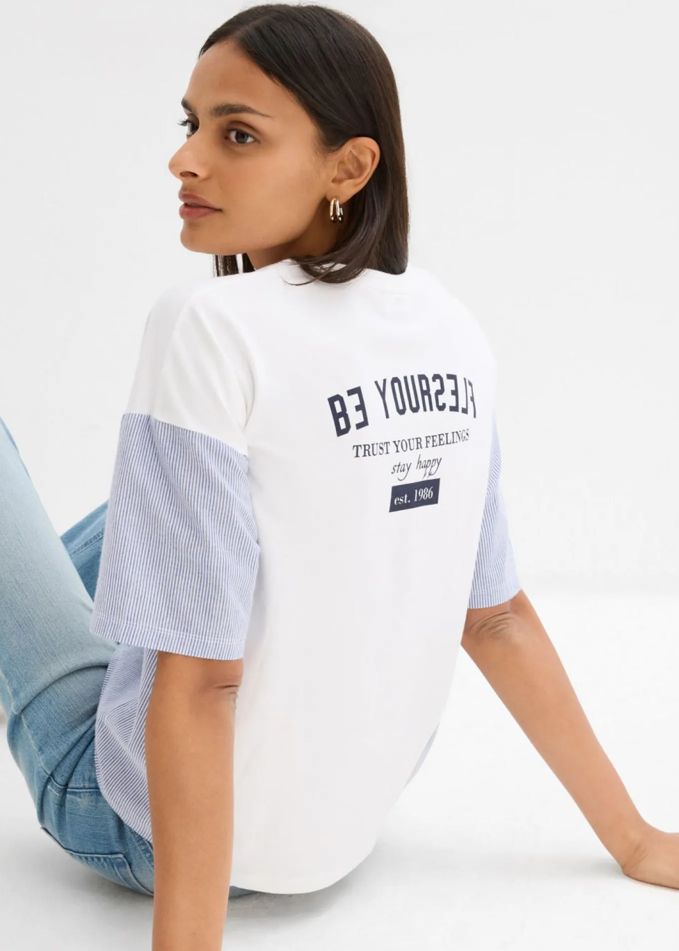 Camiseta oversize de mezcla de algodón