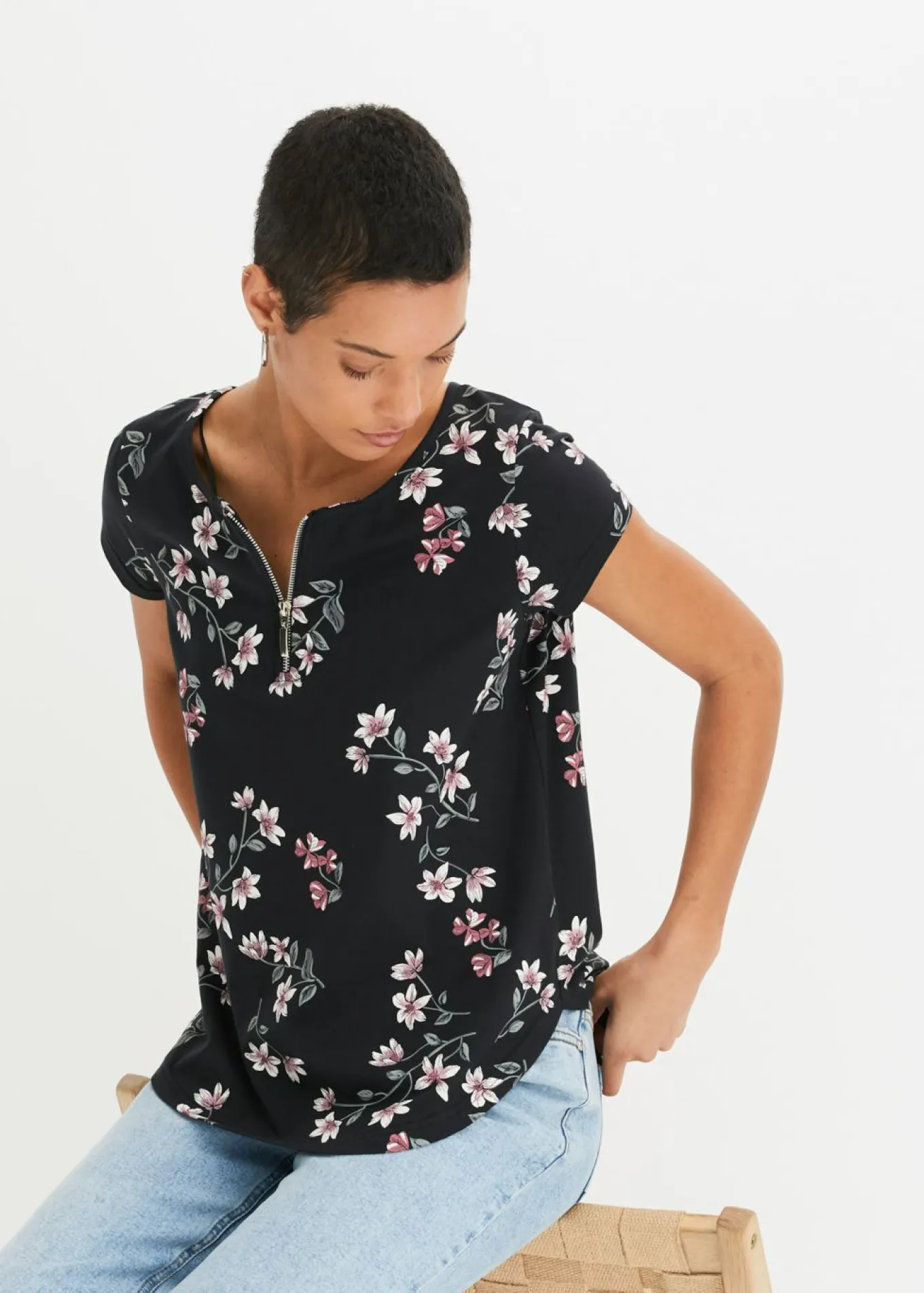 Camiseta oversize de mezcla de algodón