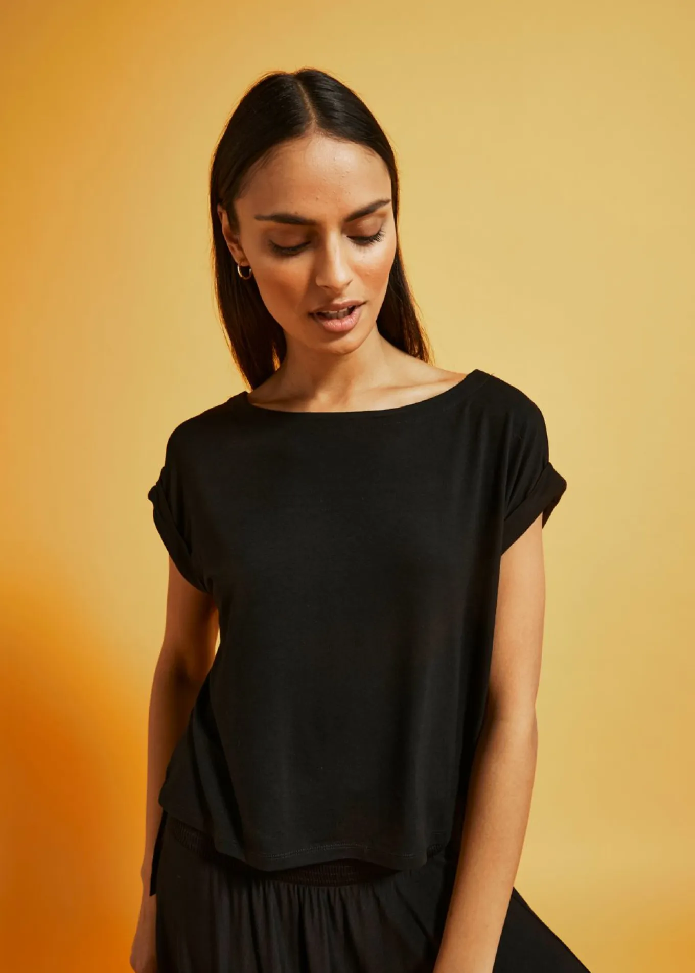 Camiseta oversize de viscosa fluida