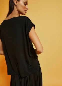 Camiseta oversize de viscosa fluida