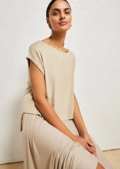 Camiseta oversize de viscosa fluida