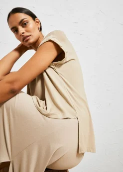 Camiseta oversize de viscosa fluida
