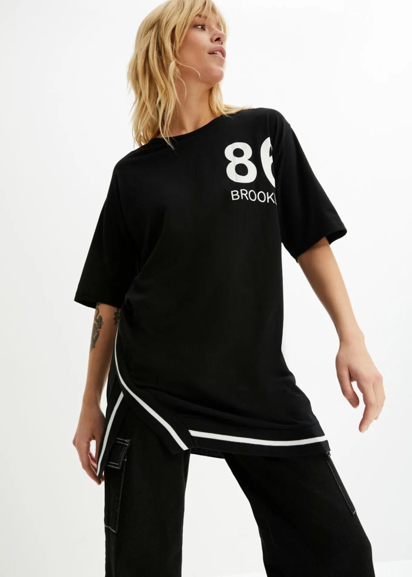 Camiseta oversize en mezcla de viscosa suave