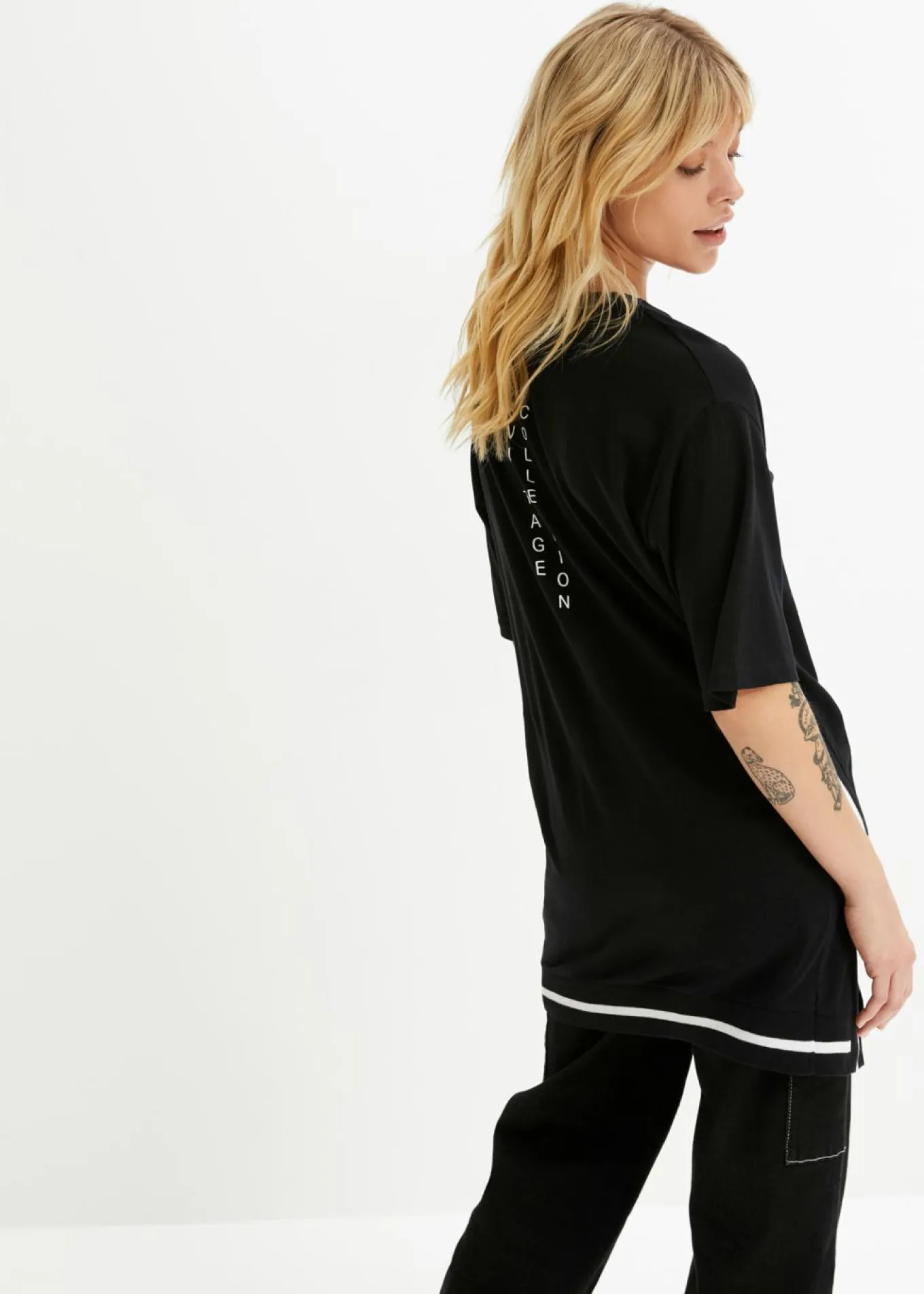 Camiseta oversize en mezcla de viscosa suave