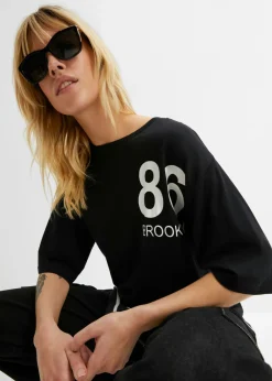 Camiseta oversize en mezcla de viscosa suave