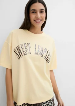 Camiseta oversize en suave mezcla de algodón