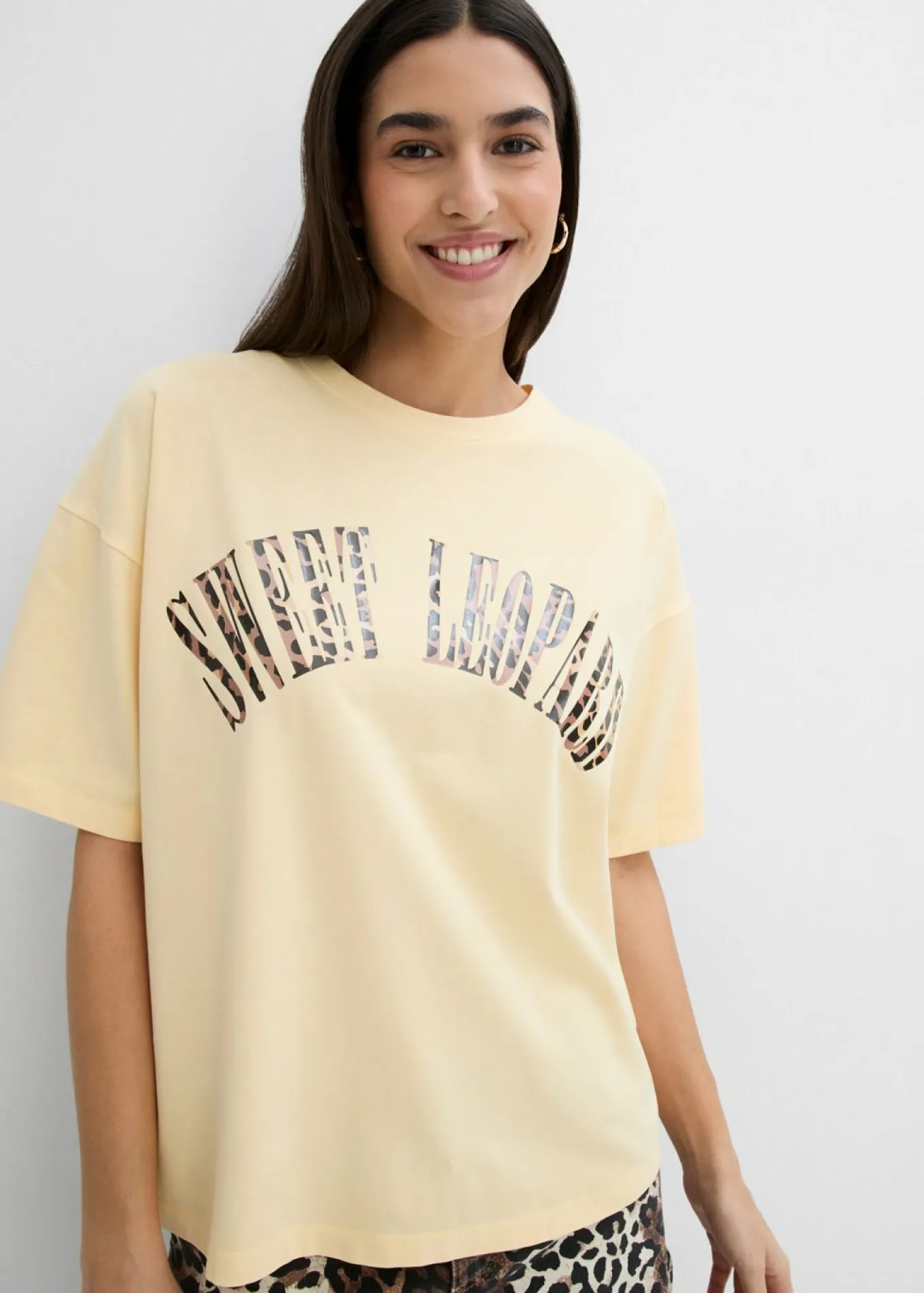 Camiseta oversize en suave mezcla de algodón