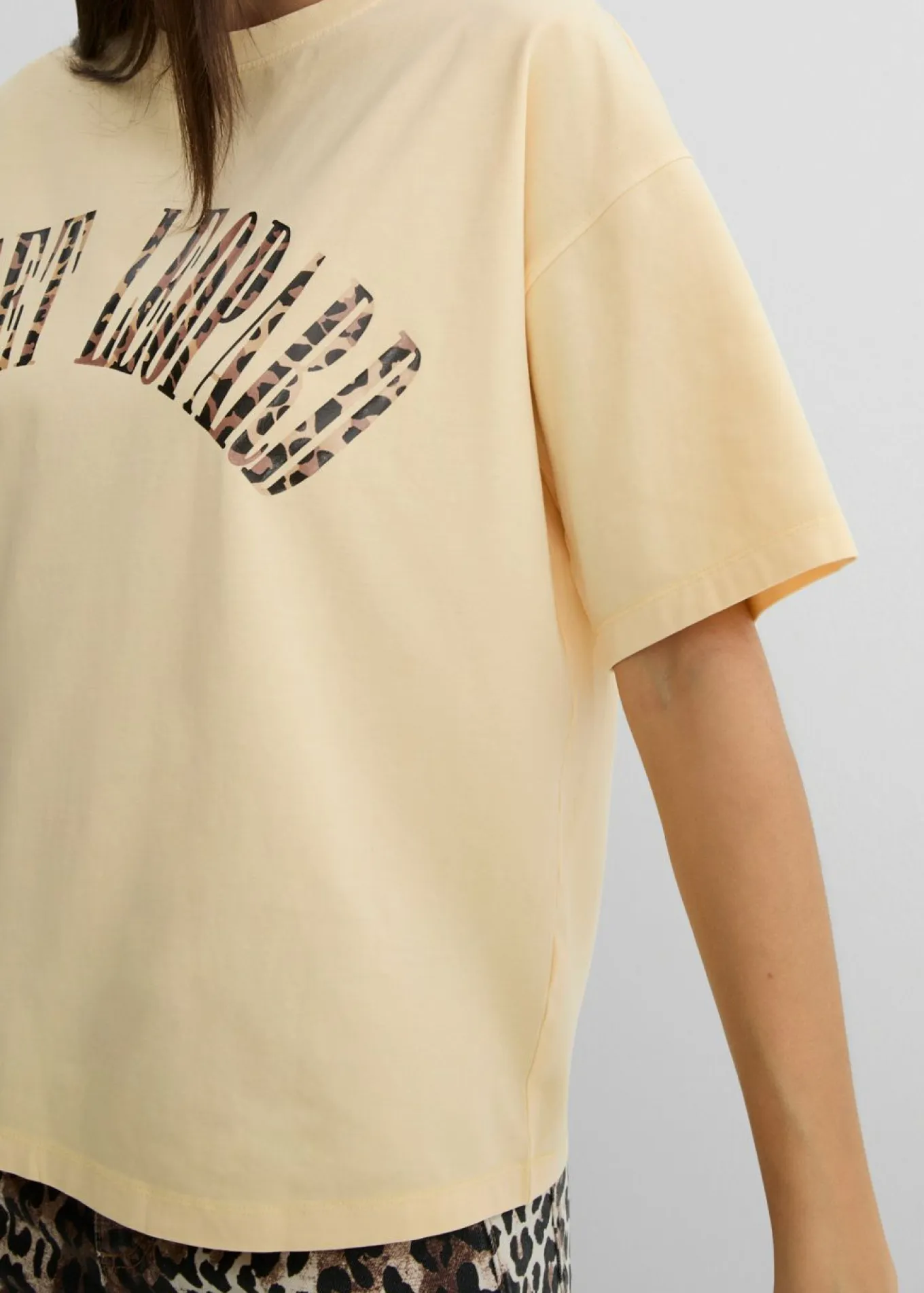 Camiseta oversize en suave mezcla de algodón