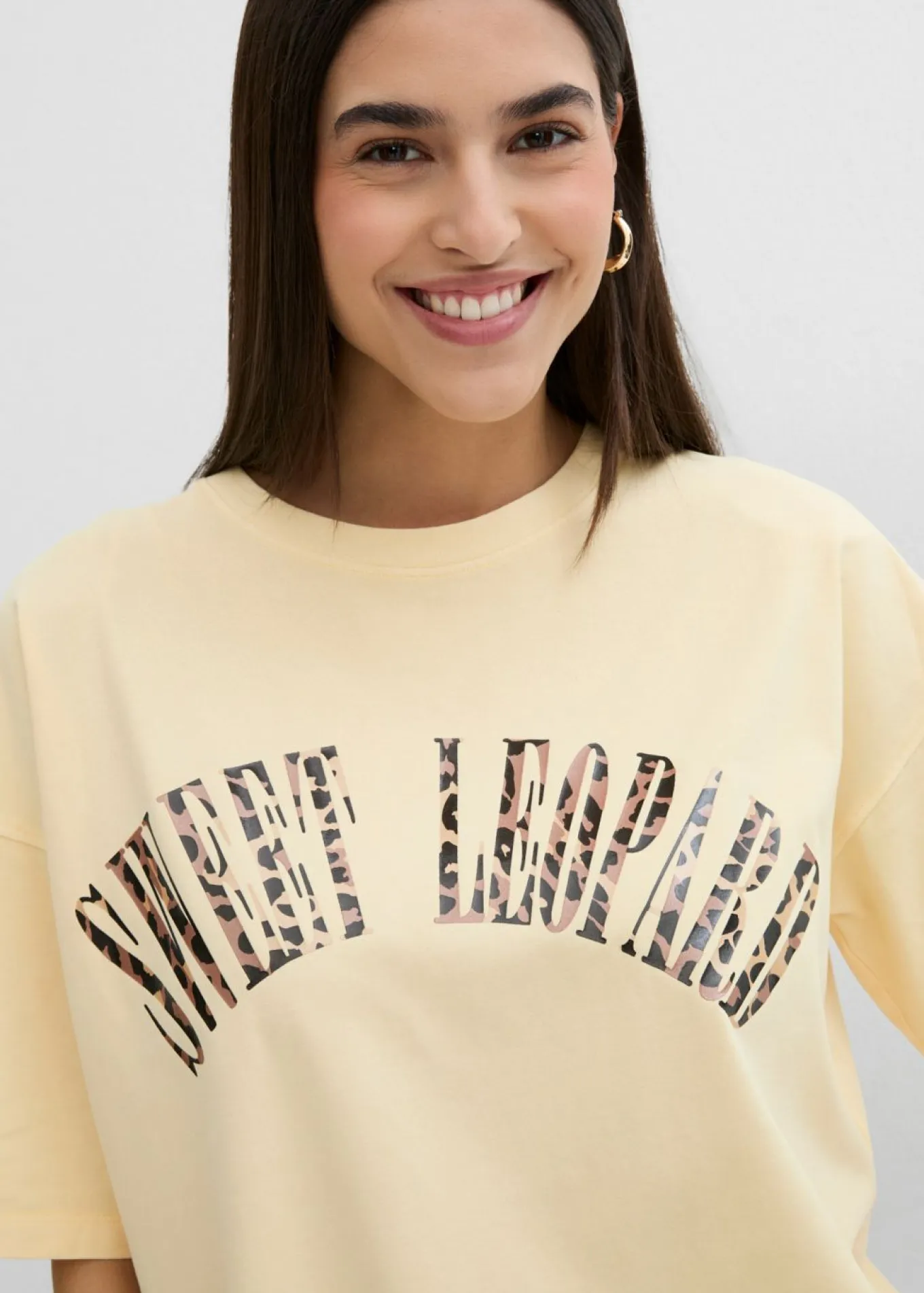 Camiseta oversize en suave mezcla de algodón