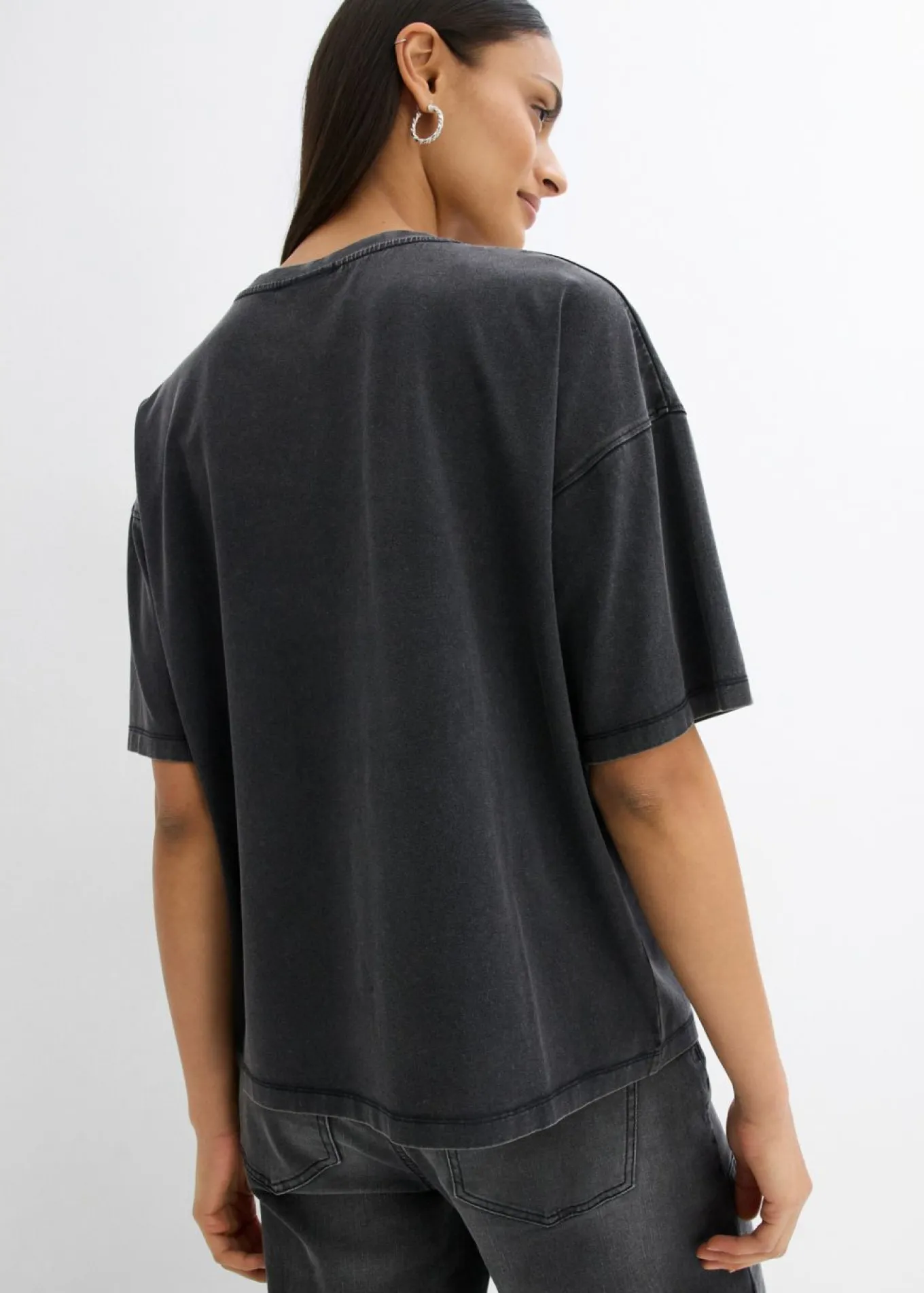Camiseta oversize en suave mezcla de algodón
