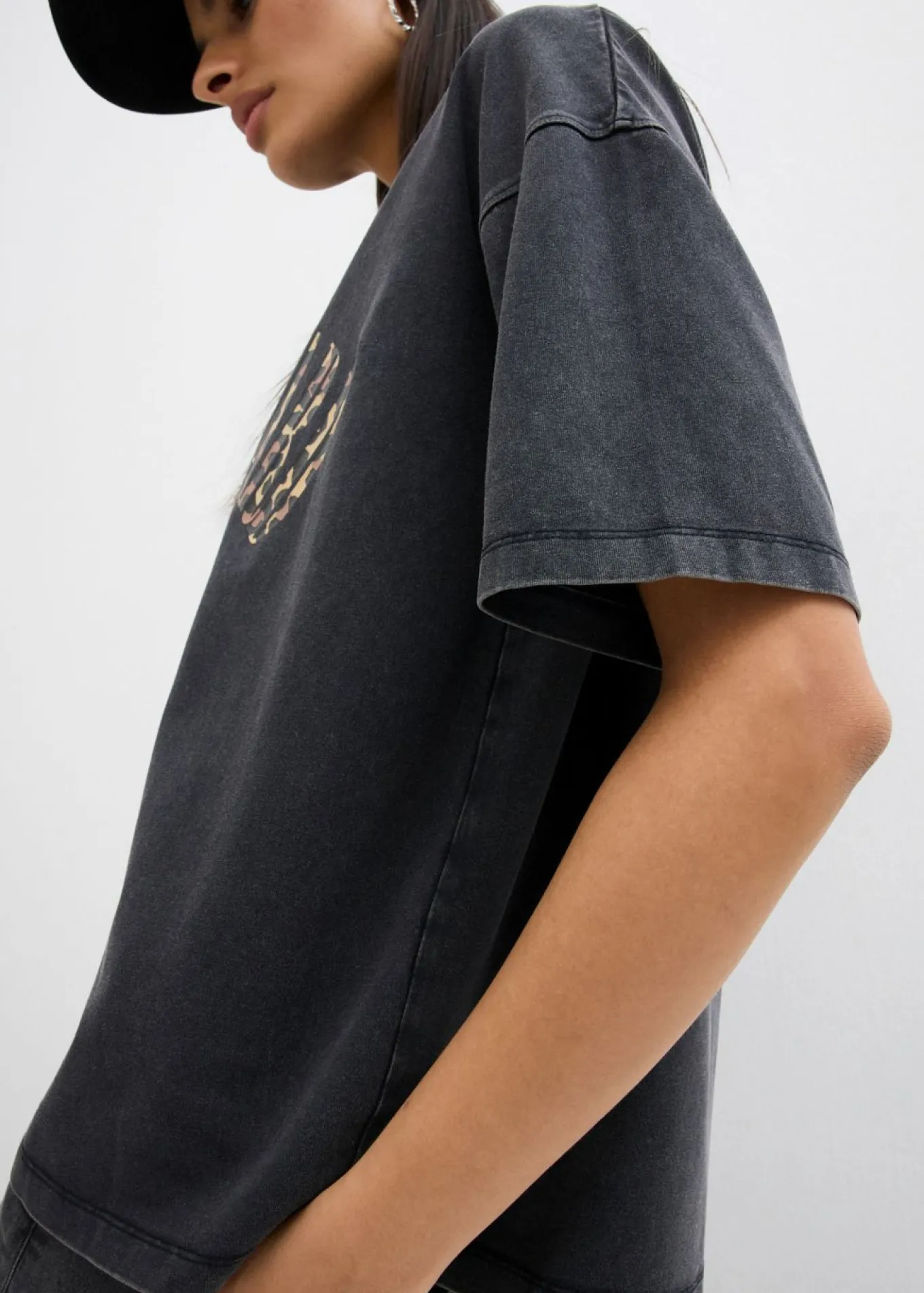 Camiseta oversize en suave mezcla de algodón
