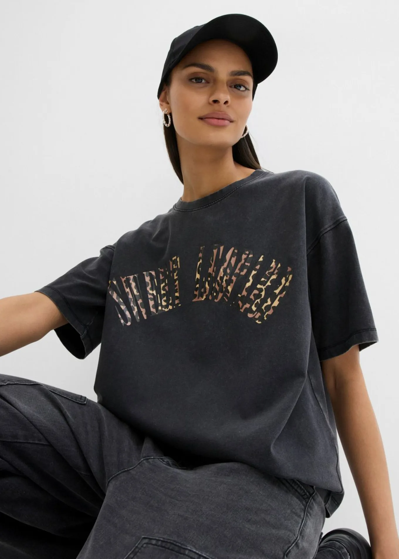 Camiseta oversize en suave mezcla de algodón