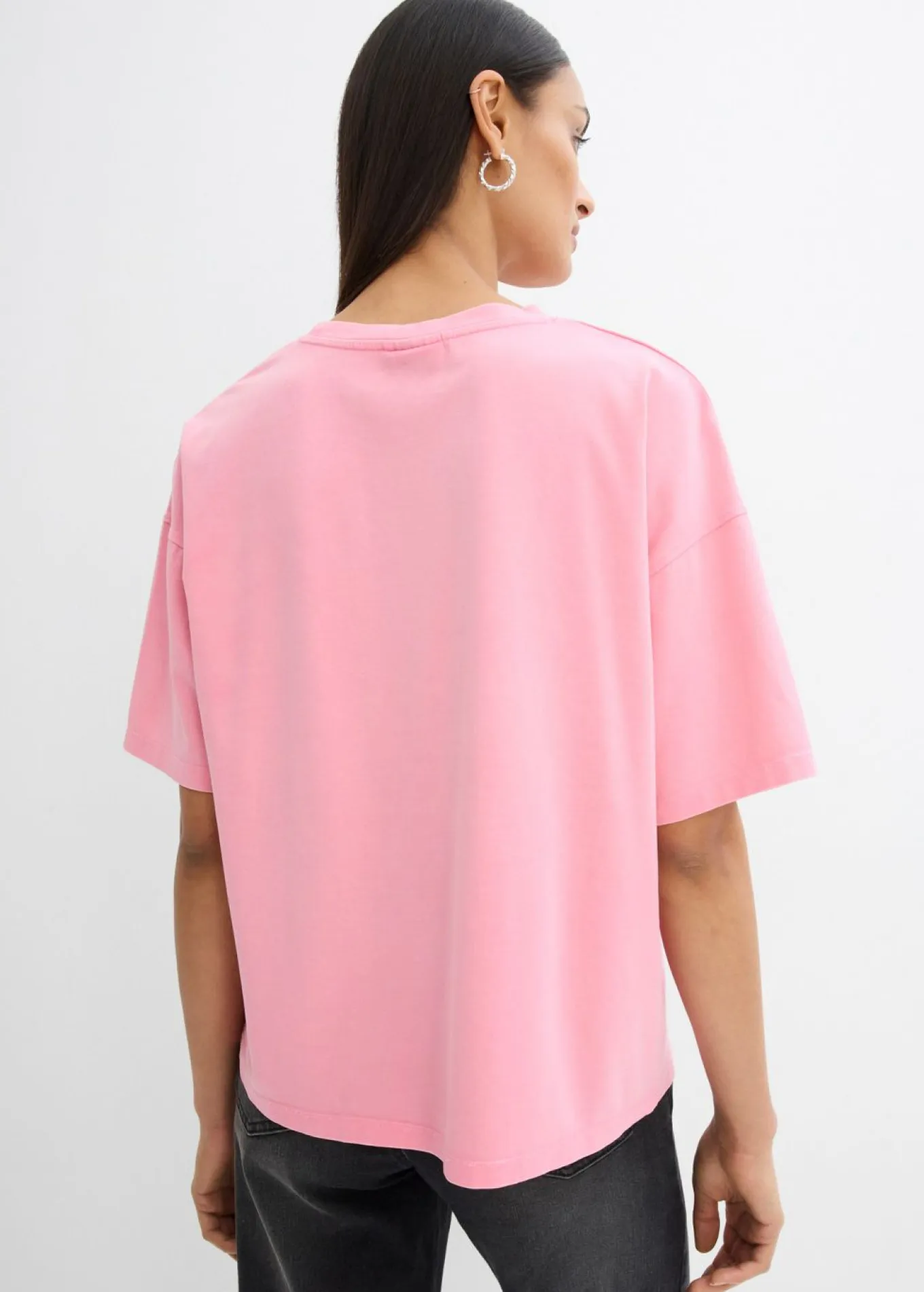 Camiseta oversize en suave mezcla de algodón