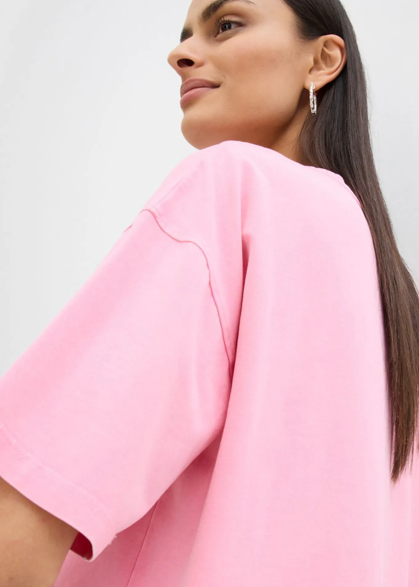 Camiseta oversize en suave mezcla de algodón