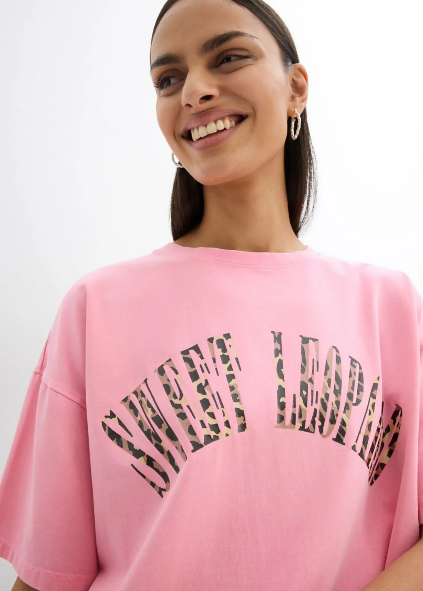 Camiseta oversize en suave mezcla de algodón