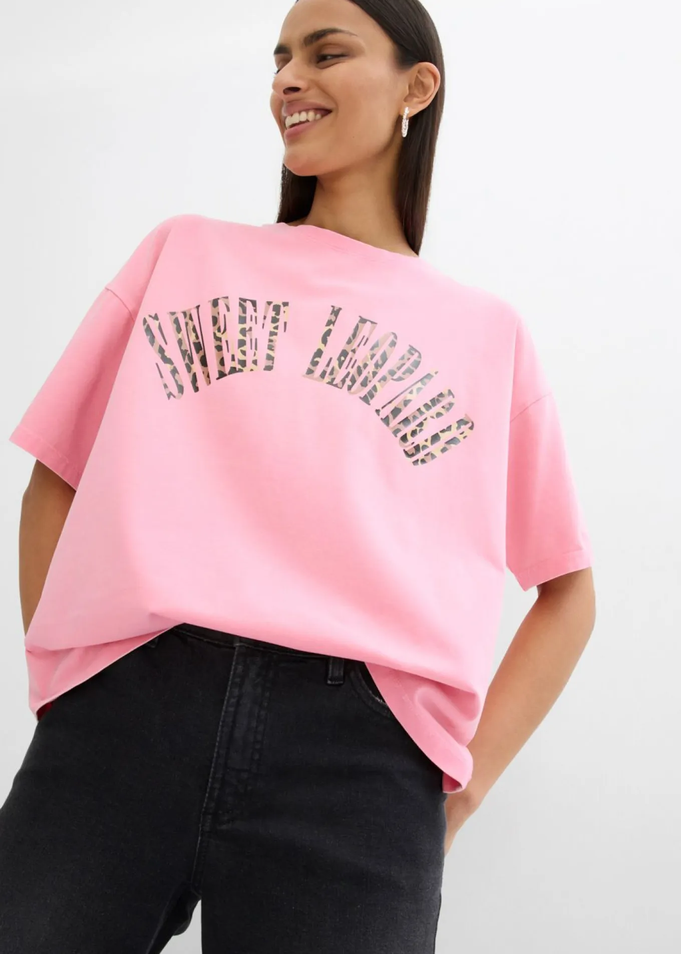 Camiseta oversize en suave mezcla de algodón