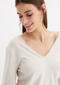 Camiseta polar con perlas