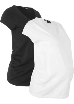 Camiseta premamá básica de algodón orgánico (2 unidades)
