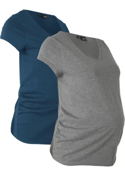 Camiseta premamá básica de algodón orgánico (2 unidades)
