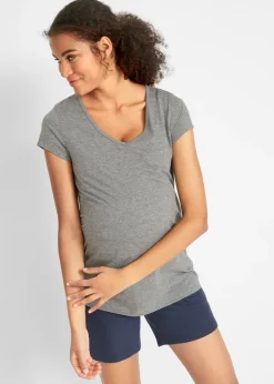 Camiseta premamá básica de algodón orgánico (2 unidades)